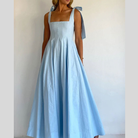 Gradient Tie Shoulder Maxi Dress