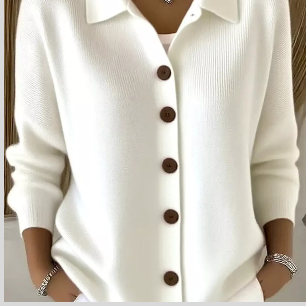 Women's Button-Up Long Sleeve Knit Cardigan
