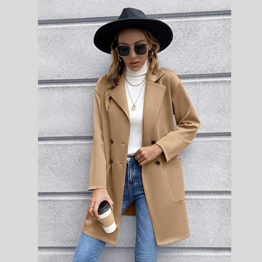 Ivy Lane Lapel Collar Long Sleeve Blazer