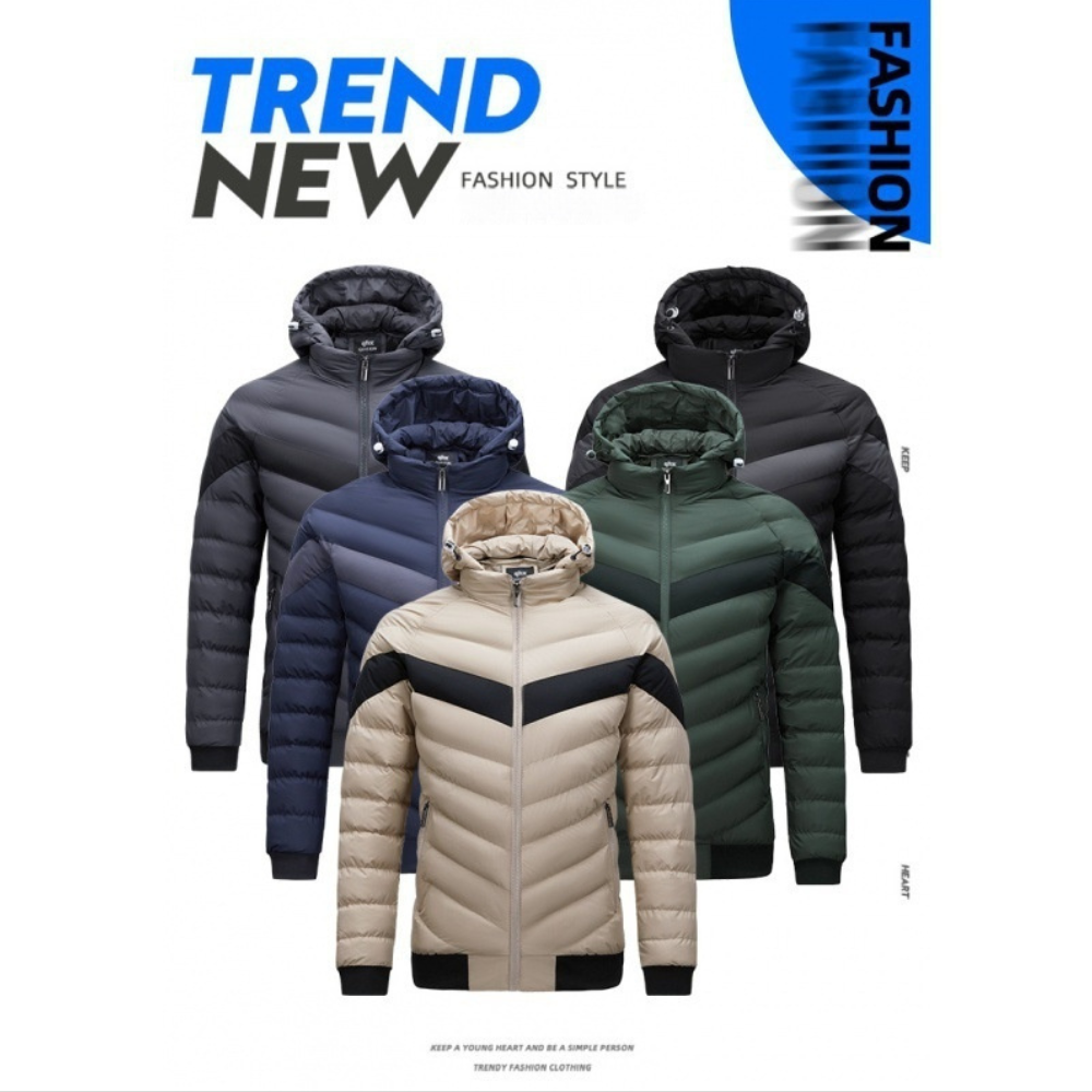 Autumn And Winter New Rib Cotton Clothing Men's Plus Size Coat Top