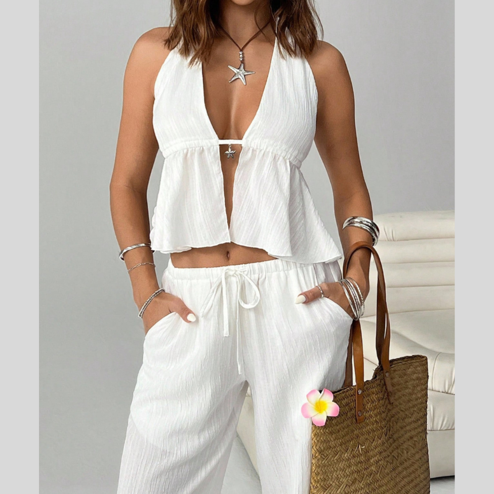 Halter Neck Cami and Pants Set