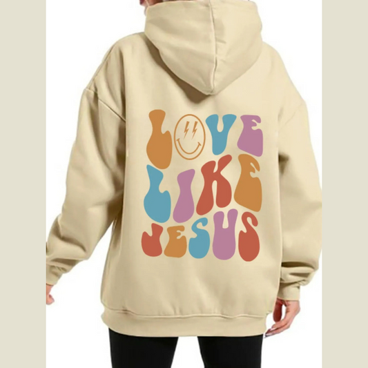 Men's Full Size Letter Graphic Back Long Sleeve Hoodie Plus Size