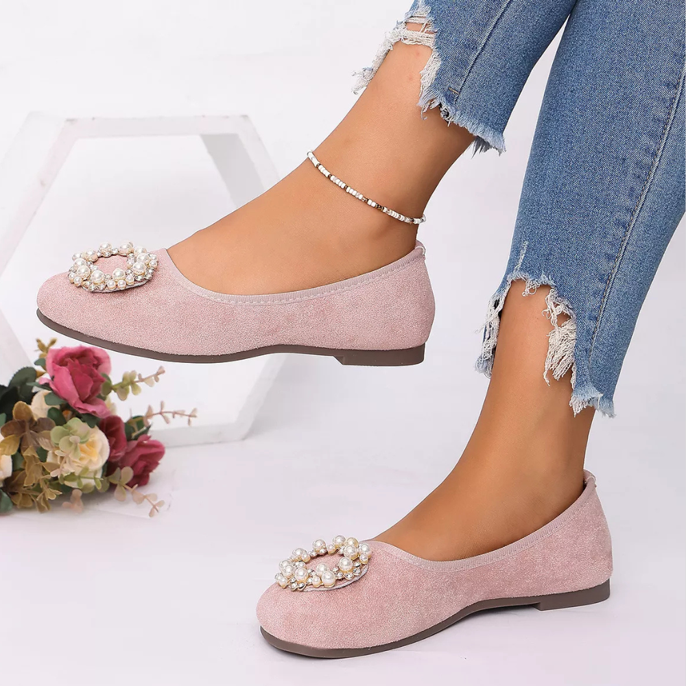 Pearl Embellished Slip-Ons