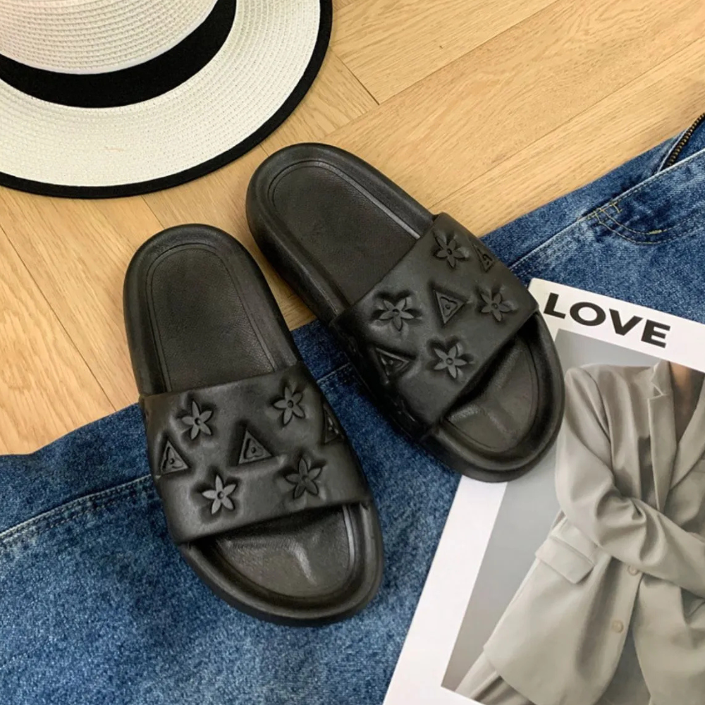 Open Toe Platform Slippers