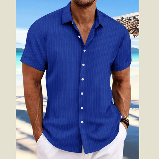 Men's Plus Size Short Sleeve Button-Down Shirt – Big and Tall Casual Fit