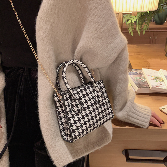 Handbags Houndstooth Chain Trendy One-shoulder Messenger Bag