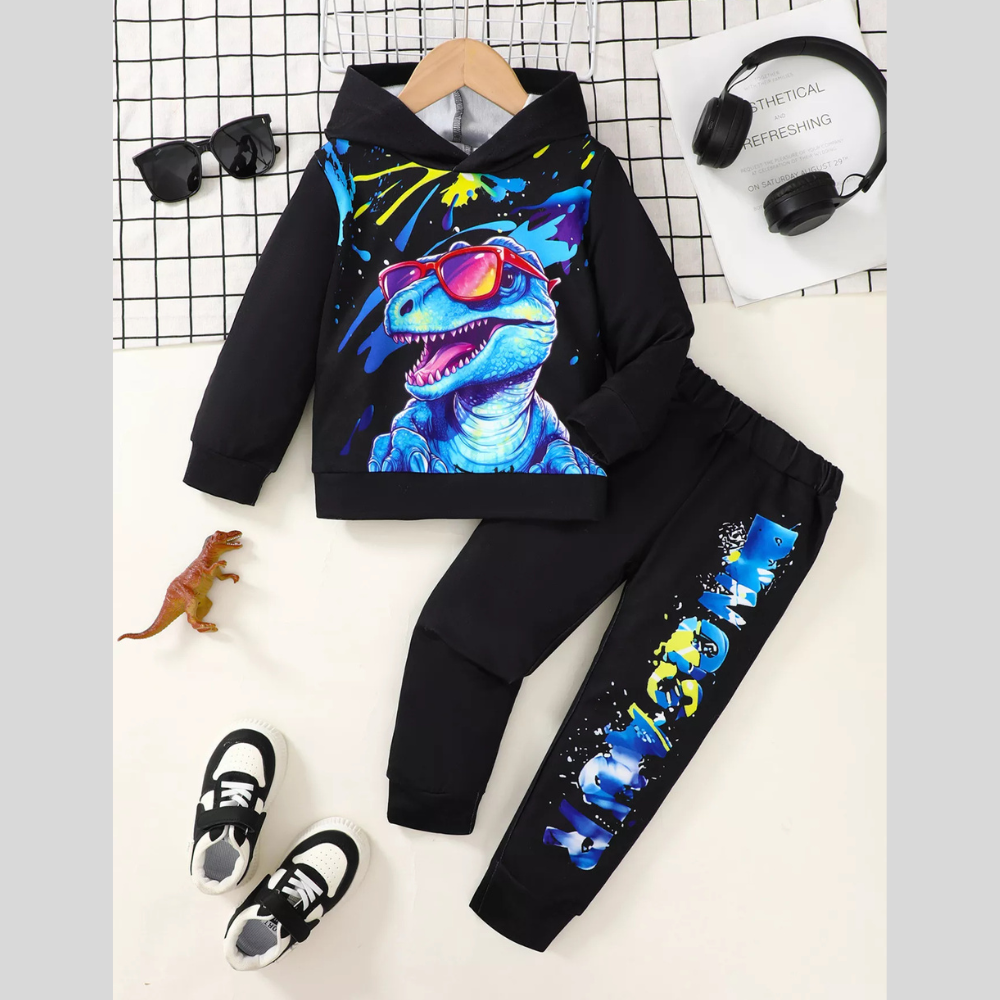 Children's Dinosaur Hoodie & Pants Set