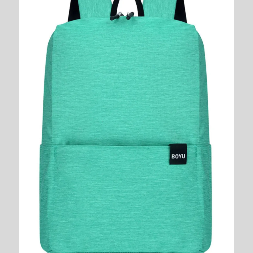 Solid Color Nylon Backpack Bag