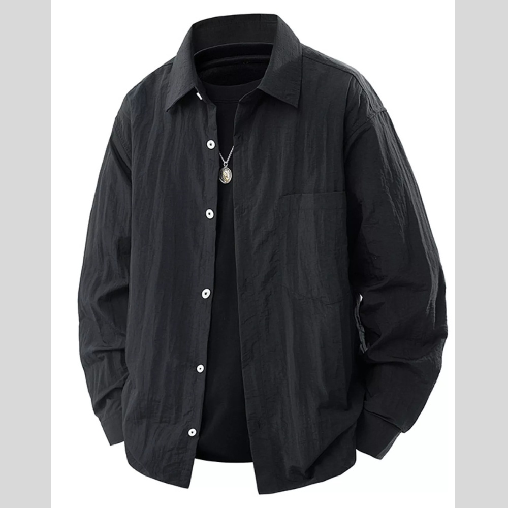 Men's Plus Size Lightweight Button-Down Shirt