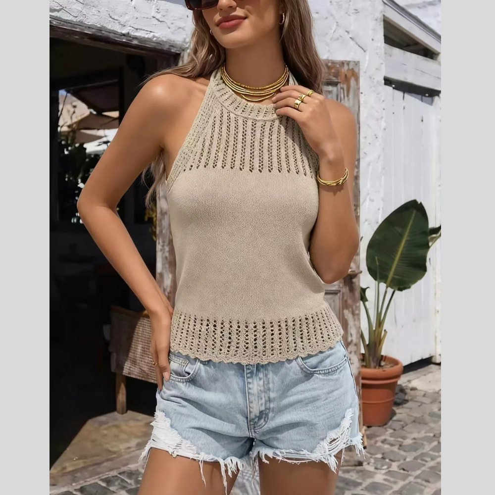 Hollow Out Crochet Knit Vest