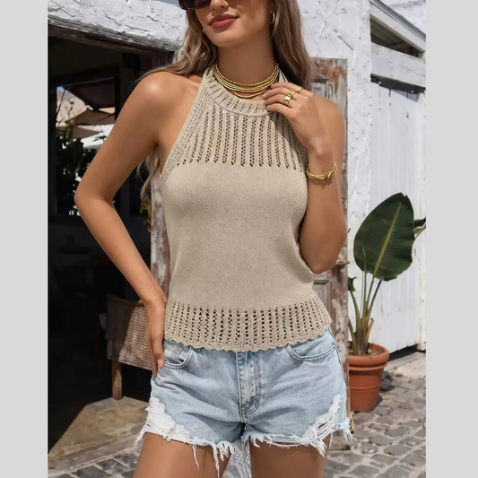 Hollow Out Crochet Knit Vest