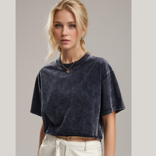 Basic Bae Round Neck Dropped Shoulder Short Sleeve T-Shirt