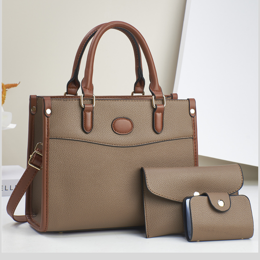Stylish Three-Piece Shoulder Bag Set For Women Mother-and-Child Bags