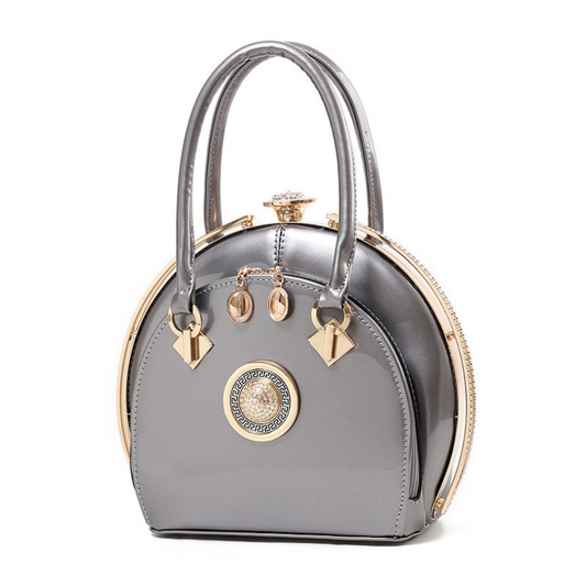 Bright leather high-end handbags noble fashion trend