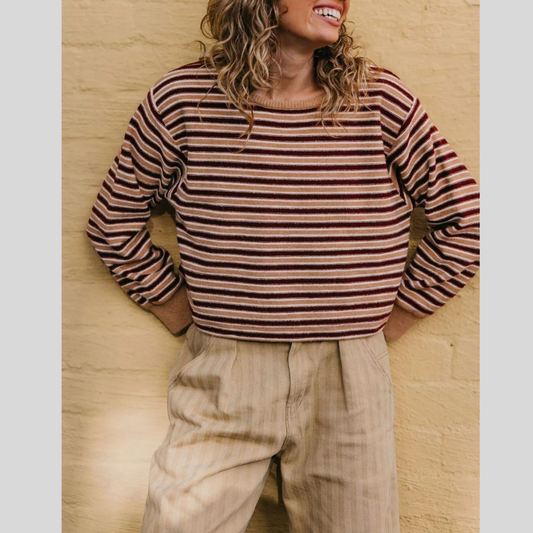 Classic Striped Crew Neck Sweater