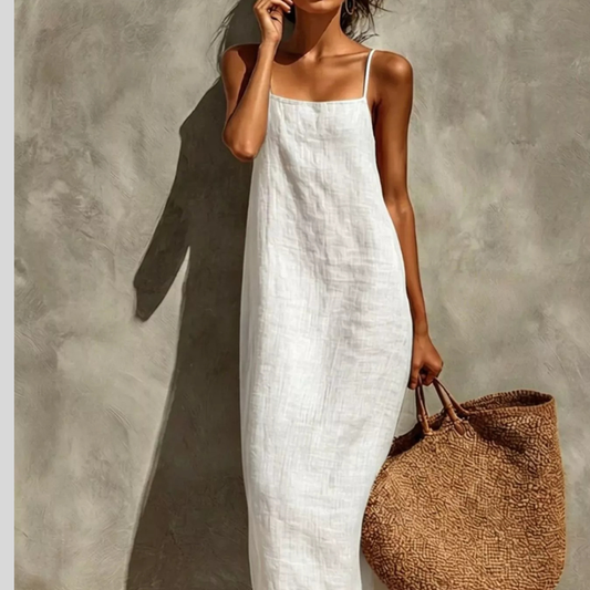 Sleeveless Linen Casual Maxi Dress