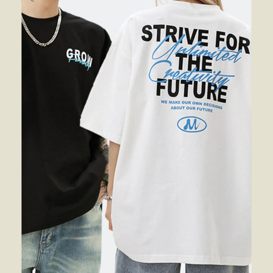 Men's Plus Size Letter Graphic Round Neck Half Sleeve T-Shirt