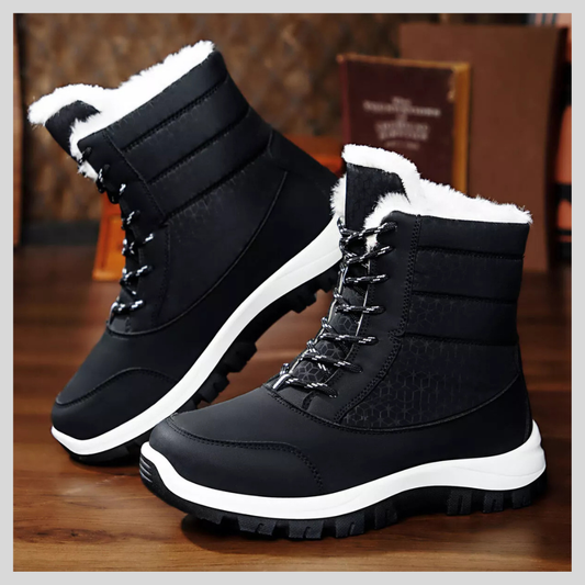 Winter Waterproof Snow Boots with Warm Fur Lining