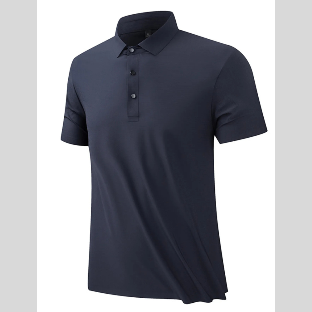 Men's Plus Size Button Detail Short Sleeve Polo