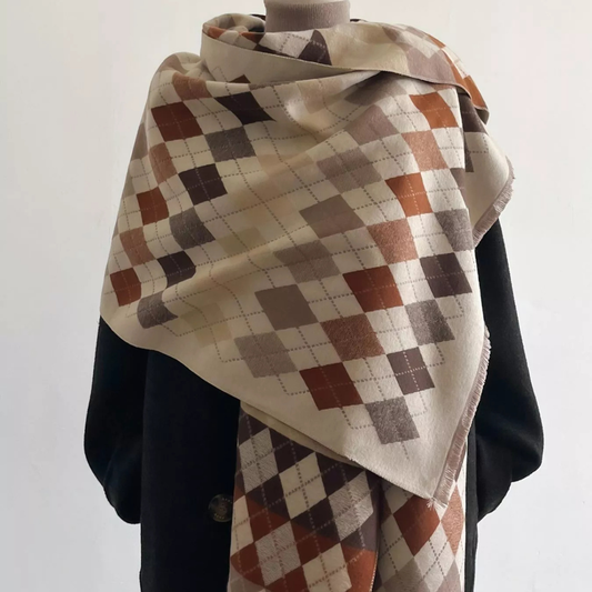Diamond Pattern Warm Scarf
