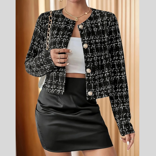 Slim Fit Elegant Button Long Sleeve Commuter Small Suit