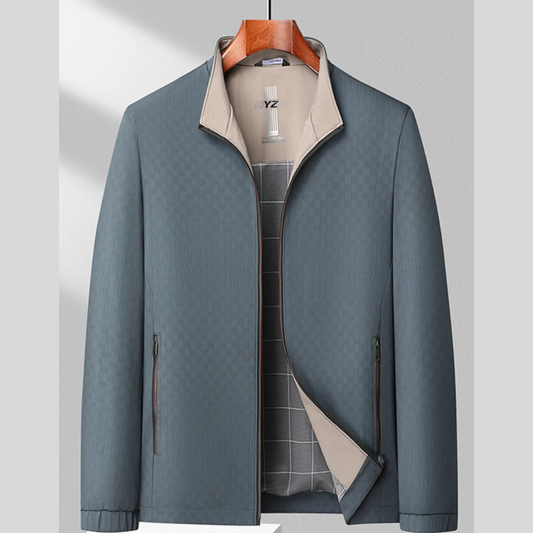 Plus Size Lightweight Zip Front Jacket for Men