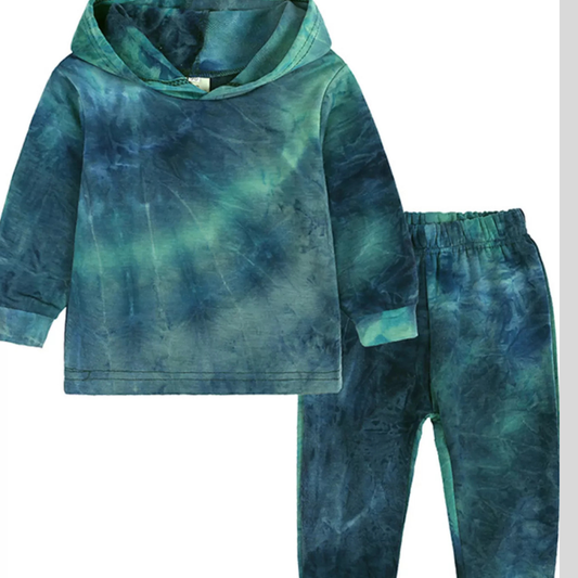 Children's Tie-Dye Hoodie and Pants Set