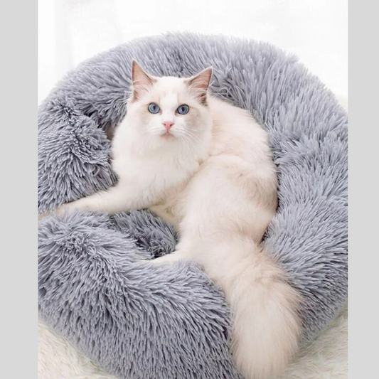 Fluffy Plush Donut Pet Nest