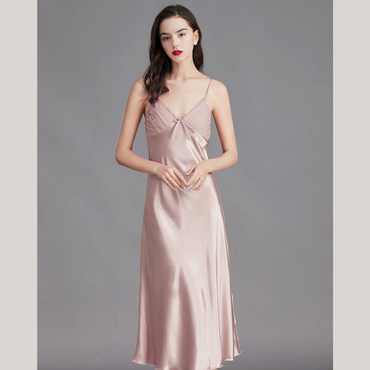 Fashion Summer Women's Ice Silk Nightdress