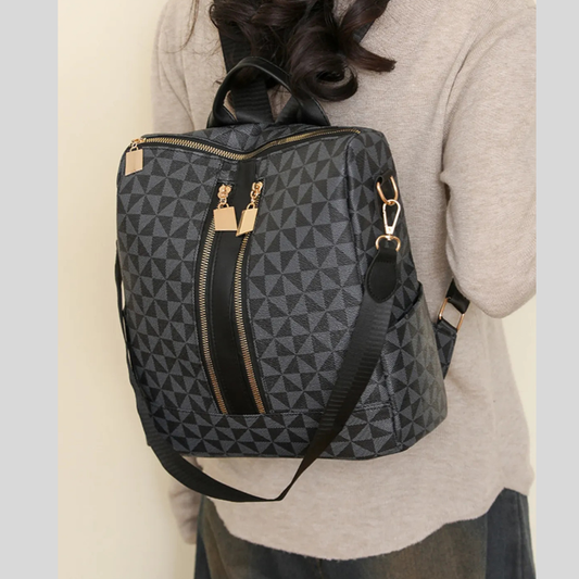 Geometric Pattern Backpack Bag