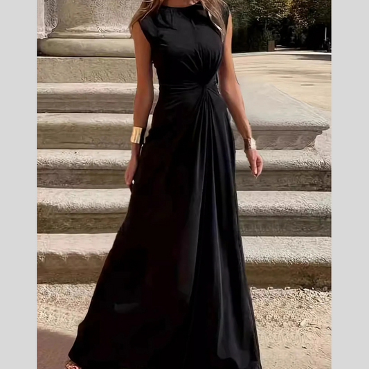 Round Neck Sleeveless Maxi Dress
