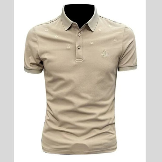 Men’s Plus Size Button-Up Short Sleeve Polo Shirt