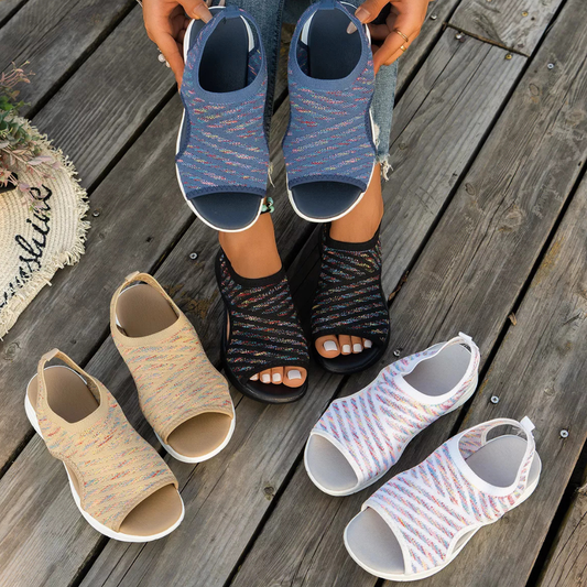 Peep Toe Flats Sandals