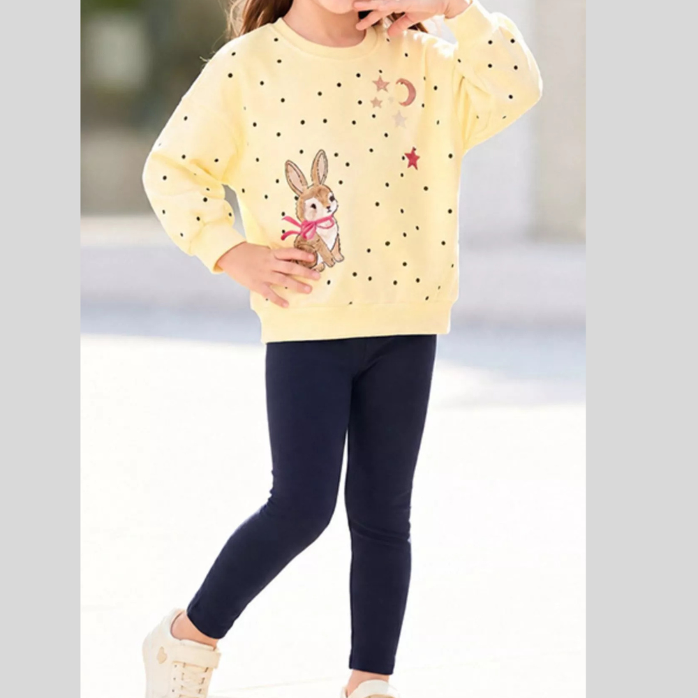 Children's Bunny Sweatshirt and Leggings Set
