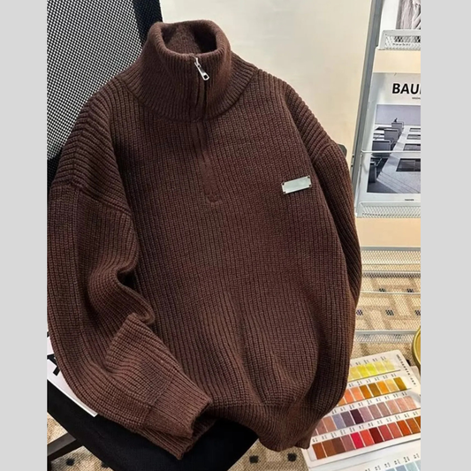 Men's Half-Zip Long Sleeve Sweater