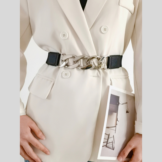 Chain Detail Elastic Belt