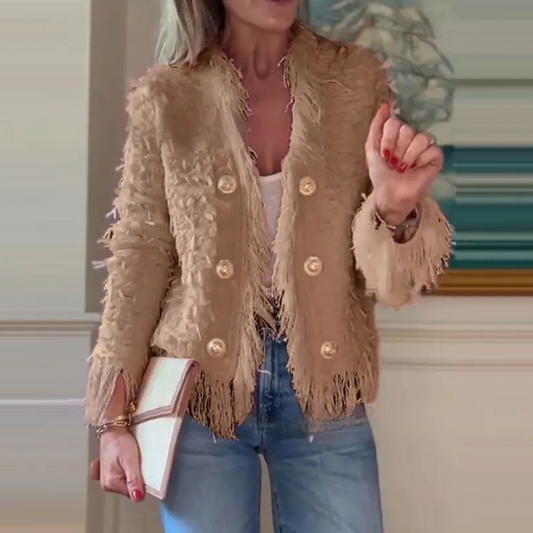 European And American Fashion Elegant Niche Tassel Jacket Women