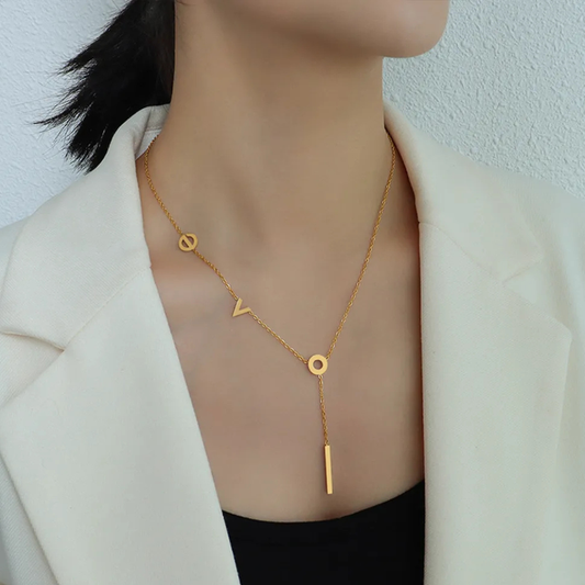 Titanium Steel Letter Necklace