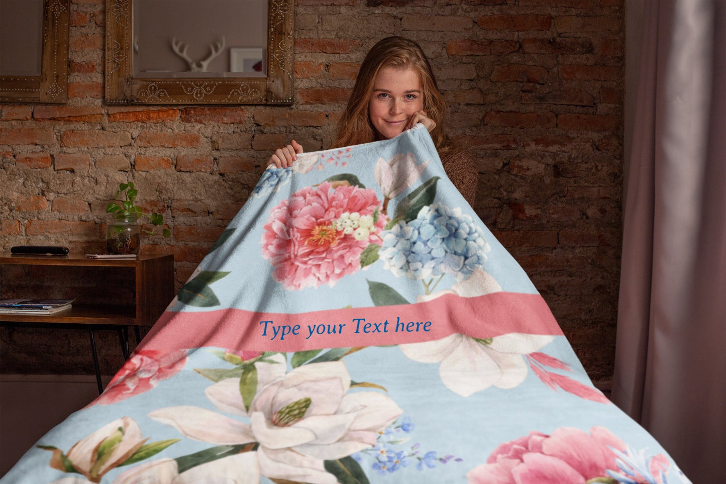 Microfiber Blanket - Personalize With Floral Designs