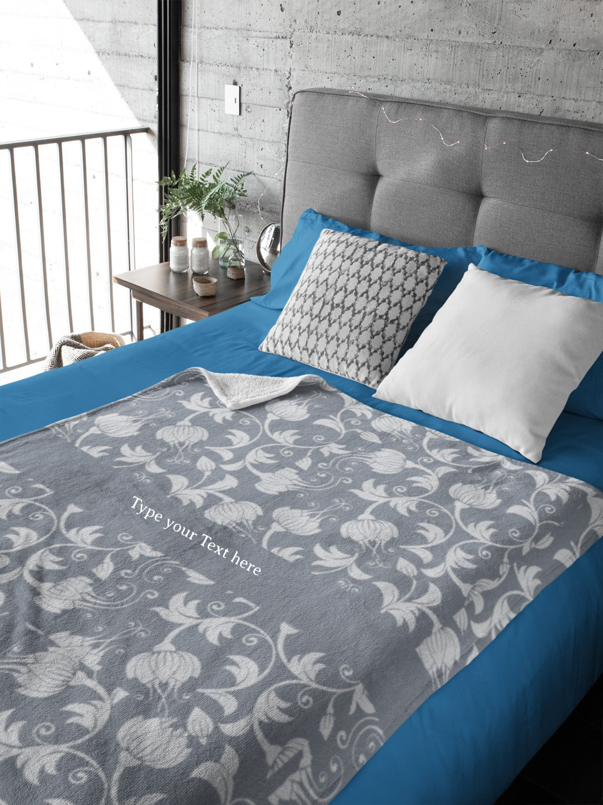 Microfiber Blanket - Personalize With Floral Designs