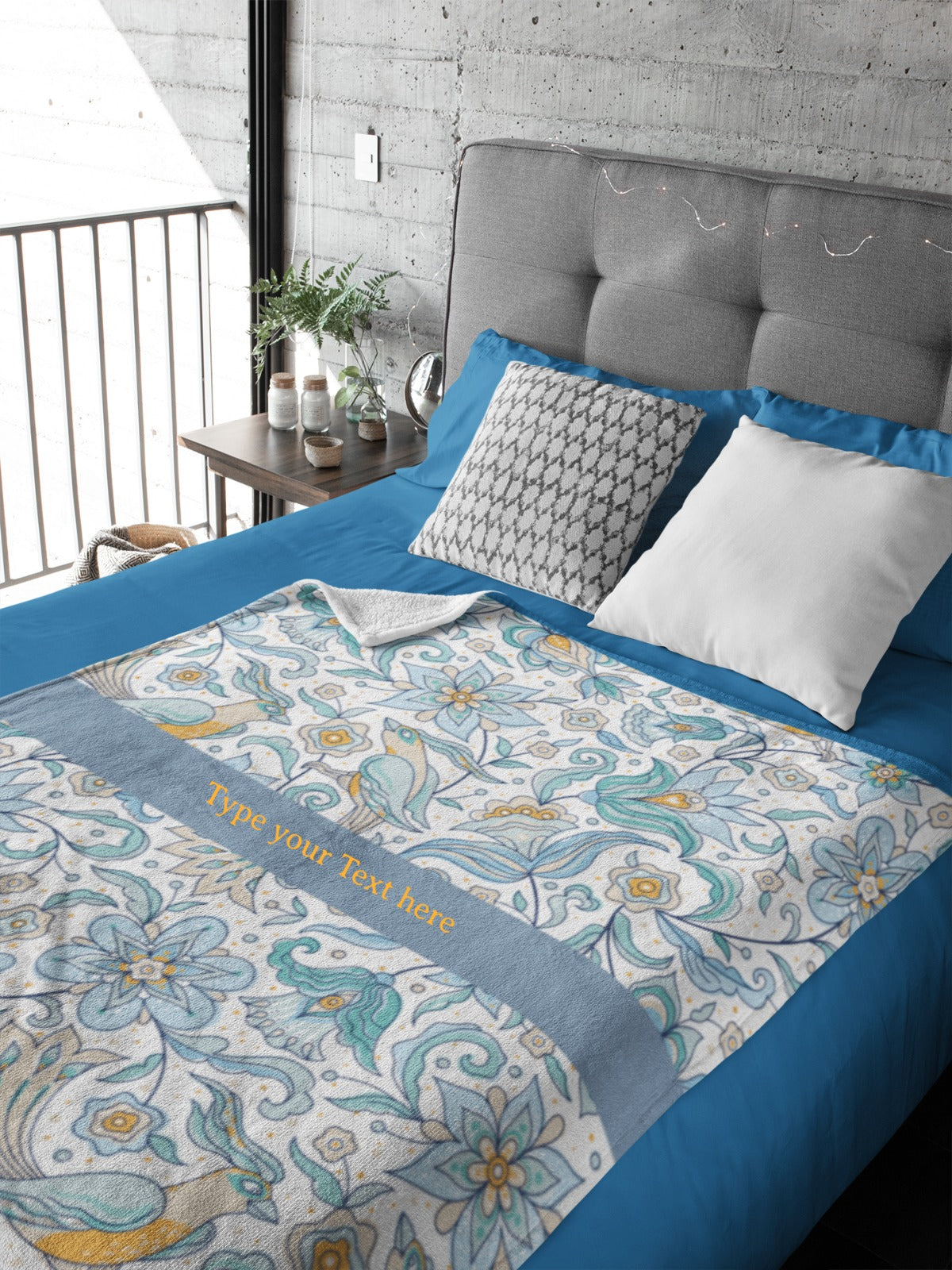 Microfiber Blanket - Personalize With Floral Designs