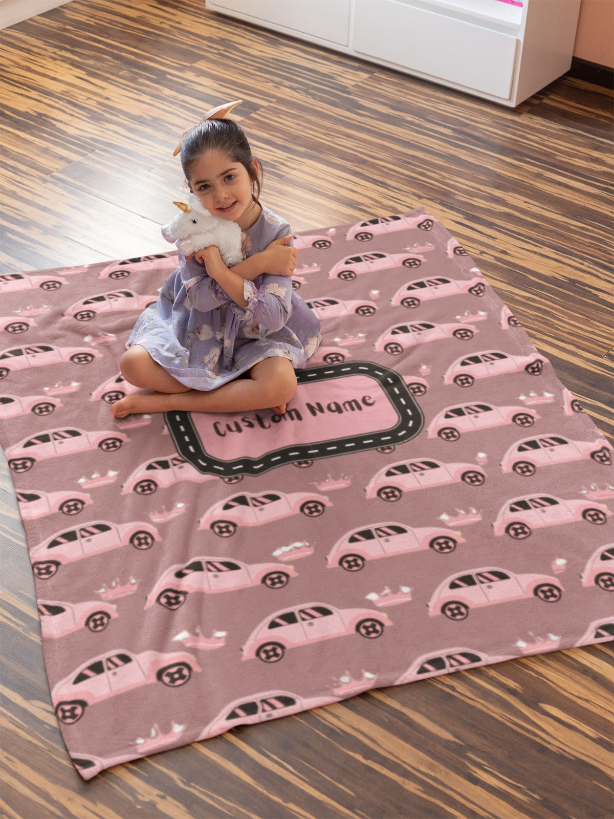 Microfiber Blanket-Personalized  With Kids Car Blanket