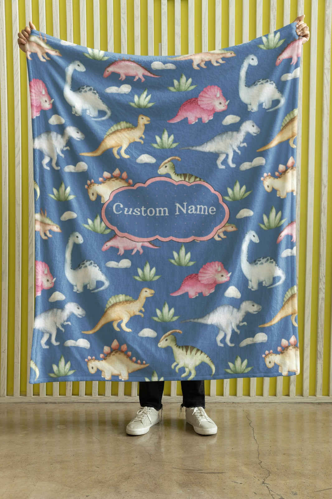 Microfiber Blanket-Personalized  Small Dinosaur Blanket