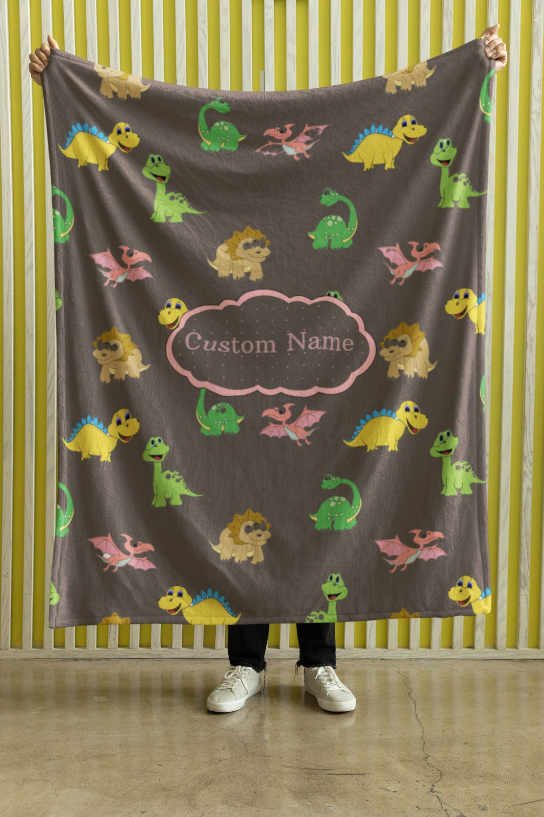 Microfiber Blanket-Personalized  Small Dinosaur Blanket