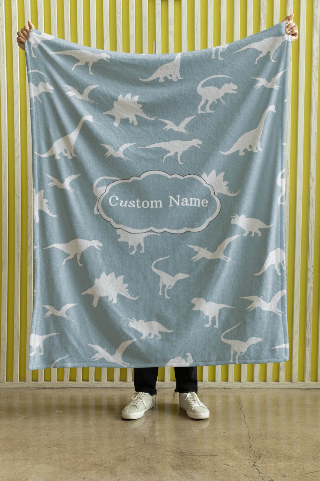 Microfiber Blanket-Personalized  Small Dinosaur Blanket