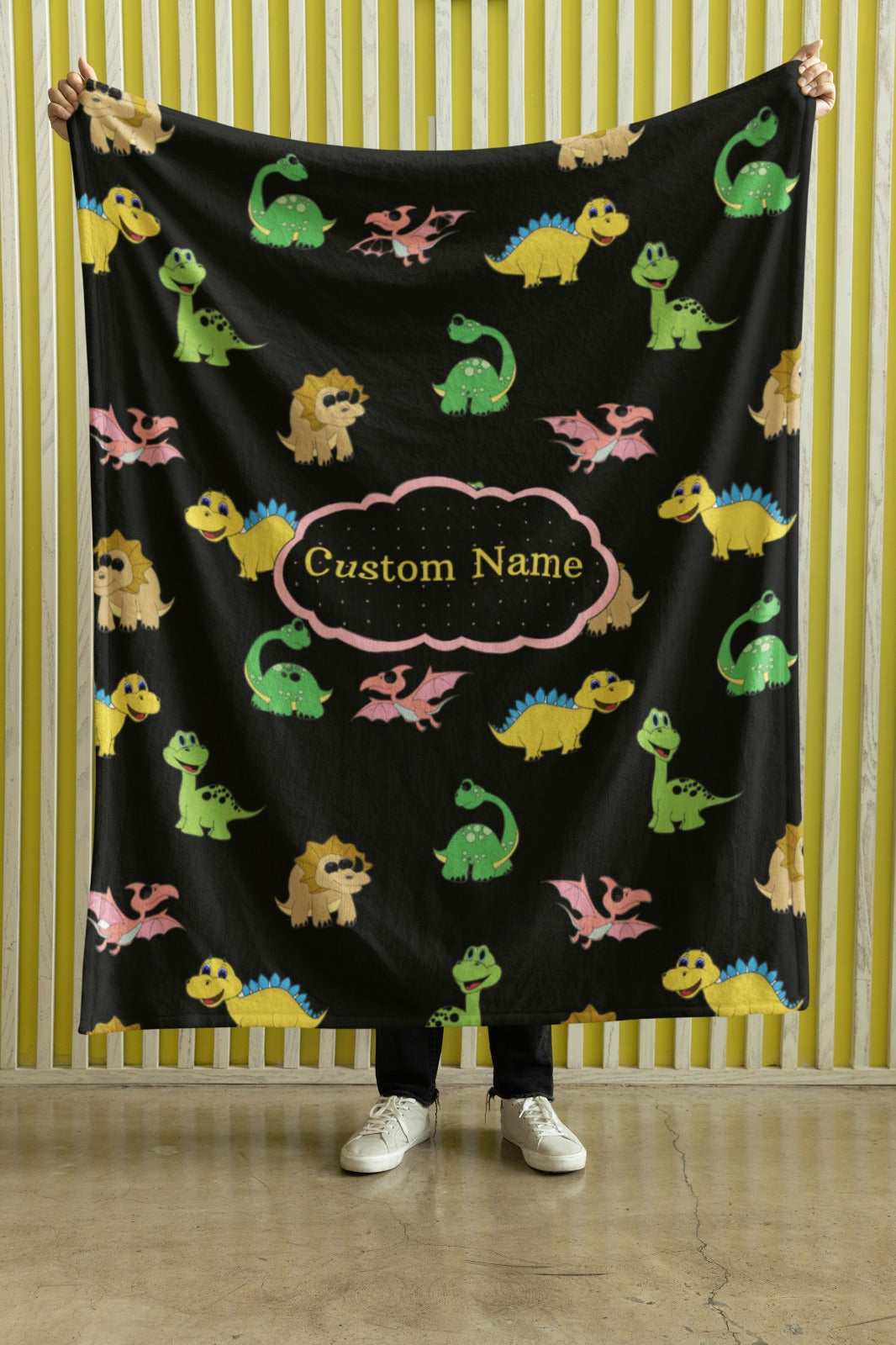 Microfiber Blanket-Personalized  Small Dinosaur Blanket