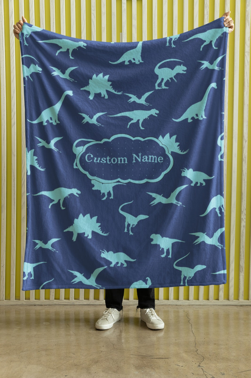 Microfiber Blanket-Personalized  Small Dinosaur Blanket