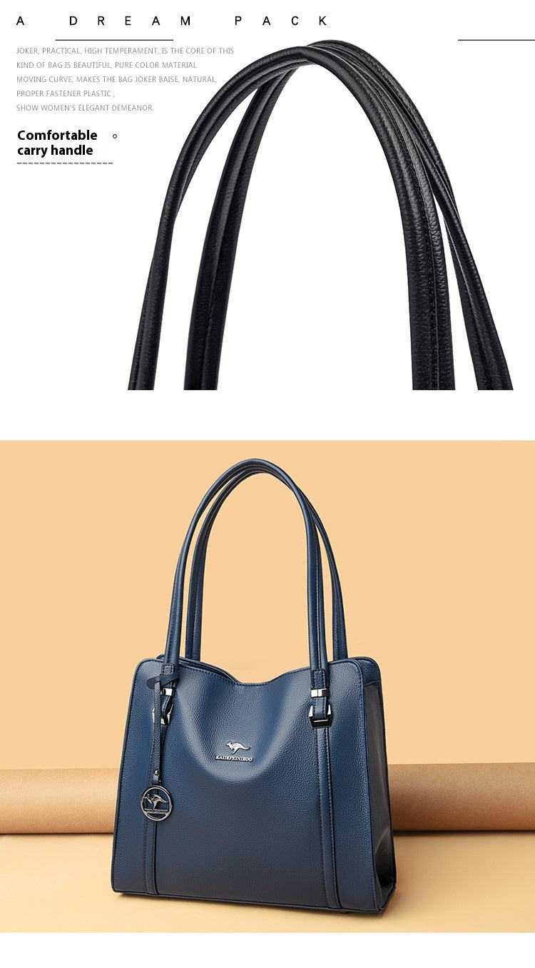 Kangaroo Leather Large Capacity Fashion Soft Leather Shoulder Bag