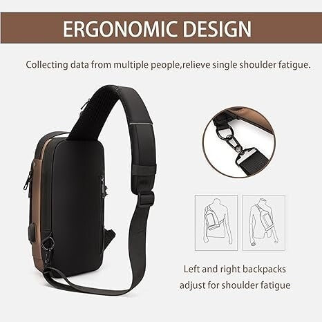 Men's Waterproof Motorcycle Chest Bag, Anti-Theft Shoulder Bag, Durable Oxford Fabric Outdoor Bag-FREE USA SHIPPING