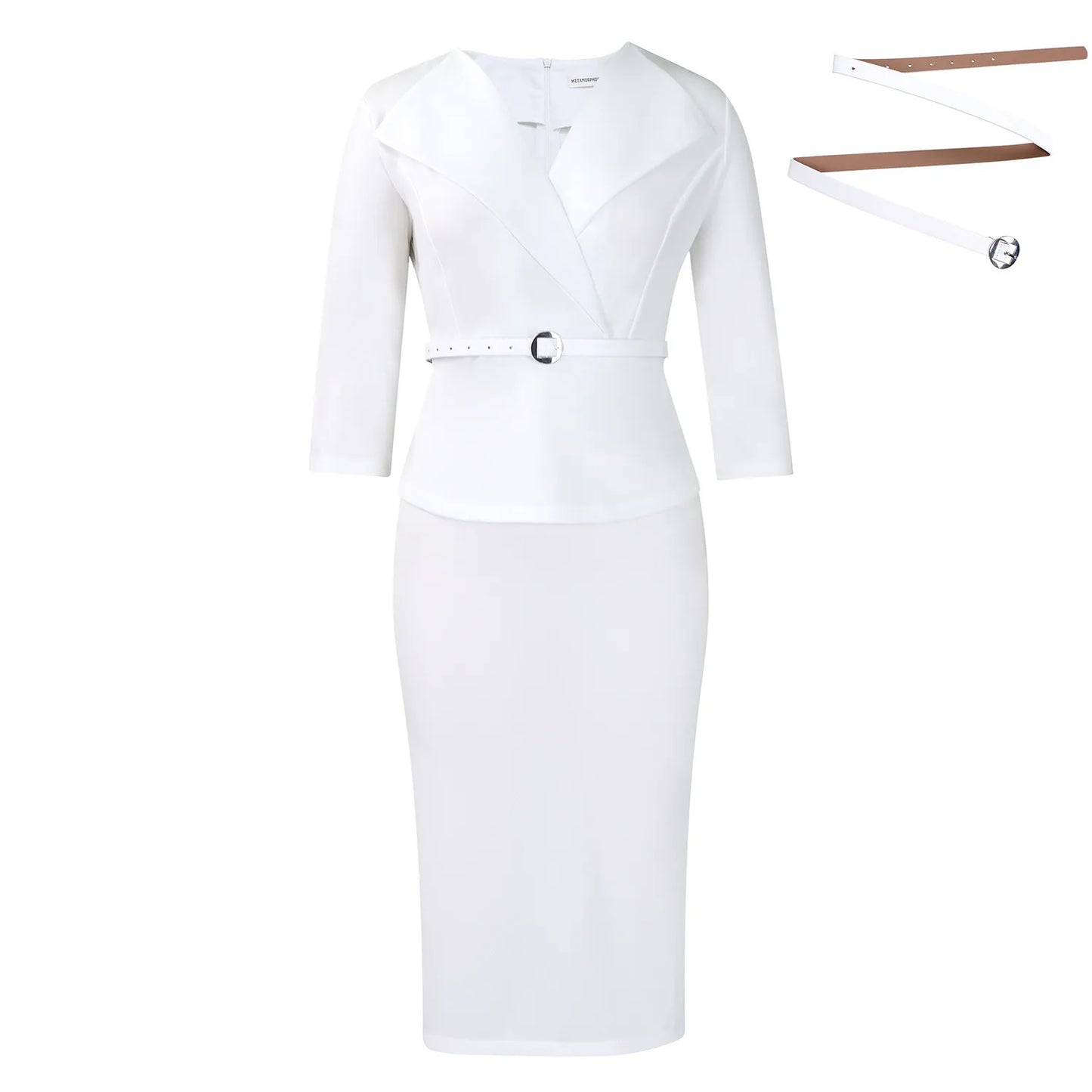 Fashion Large Lapel Waist-tight OL Dress